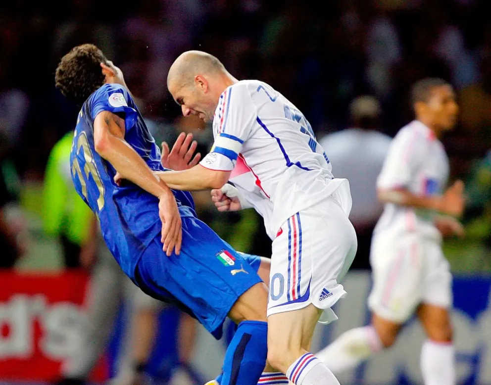 El cabezazo de Zidane en contra del francés, la imagen de 2006. Foto: RTV