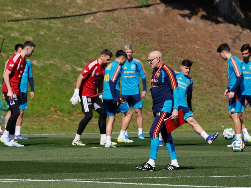 Práctica del seleccionado español que se alista para ir al Mundial. Foto: Marca