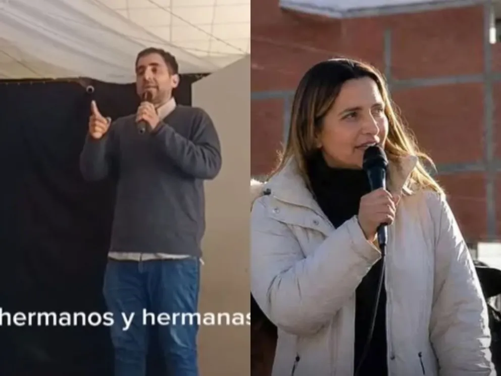 Sebastián Copello y Mercedes Trimarchi, ciudadanos argentinos que apoyan los bloqueos en Bolivia. Foto: Erbol y Red Uno