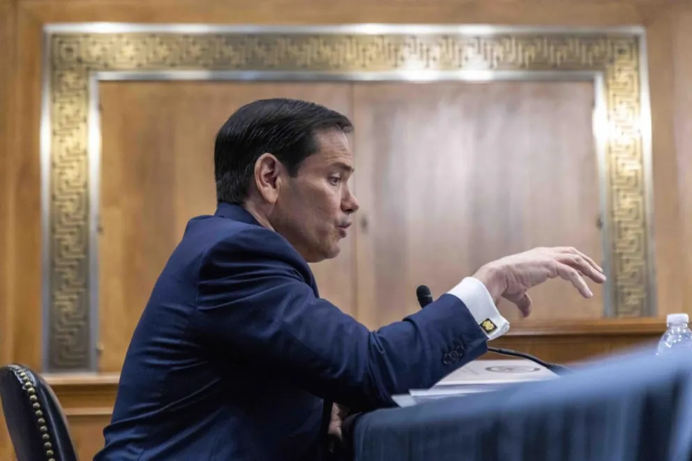 El secretario de Estado de Estados Unidos, Marco Rubio, comparece ante el Comité de Relaciones Exteriores del Senado. Foto: EFE 