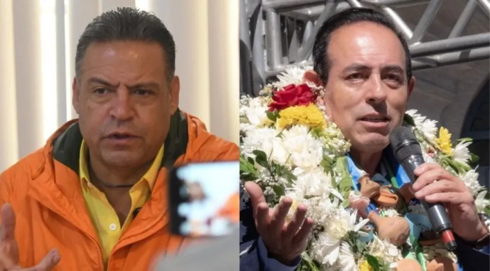 El gobernador Luis Revilla y el alcalde paceño, César Dockweiler. Foto: RR.SS