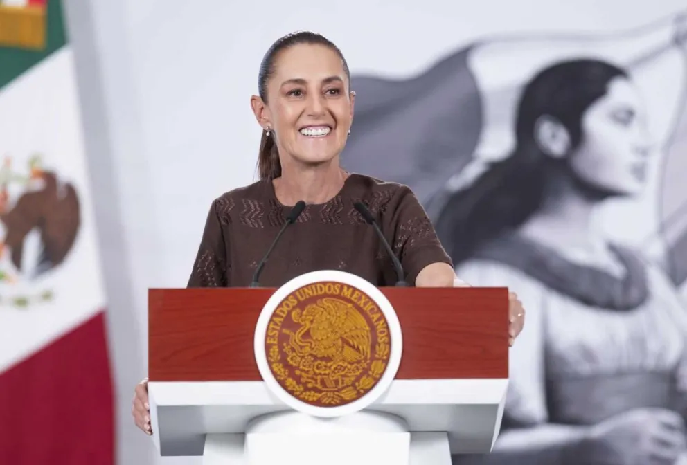 Claudia Sheinbaum, durante la conferencia de prensa de este miércoles. Foto: EFE