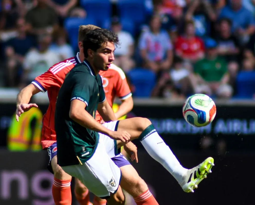 Ribera durante el partido contra Escocia. Foto: FBF.