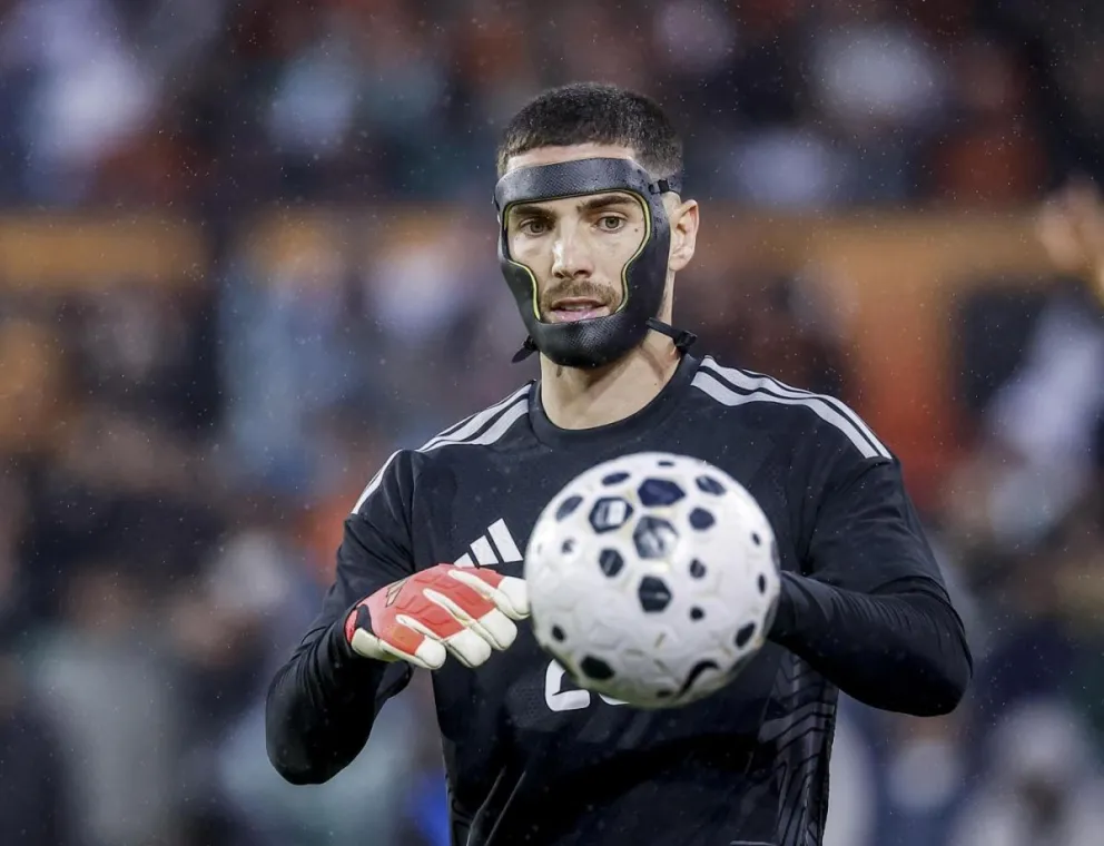 El portero de Argelia Luca Zidane, hijo de Zinedine Zidane. Foto: EFE