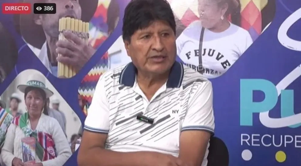 El expresidente Evo Morales en su programa en RKC. Foto: Captura de pantalla