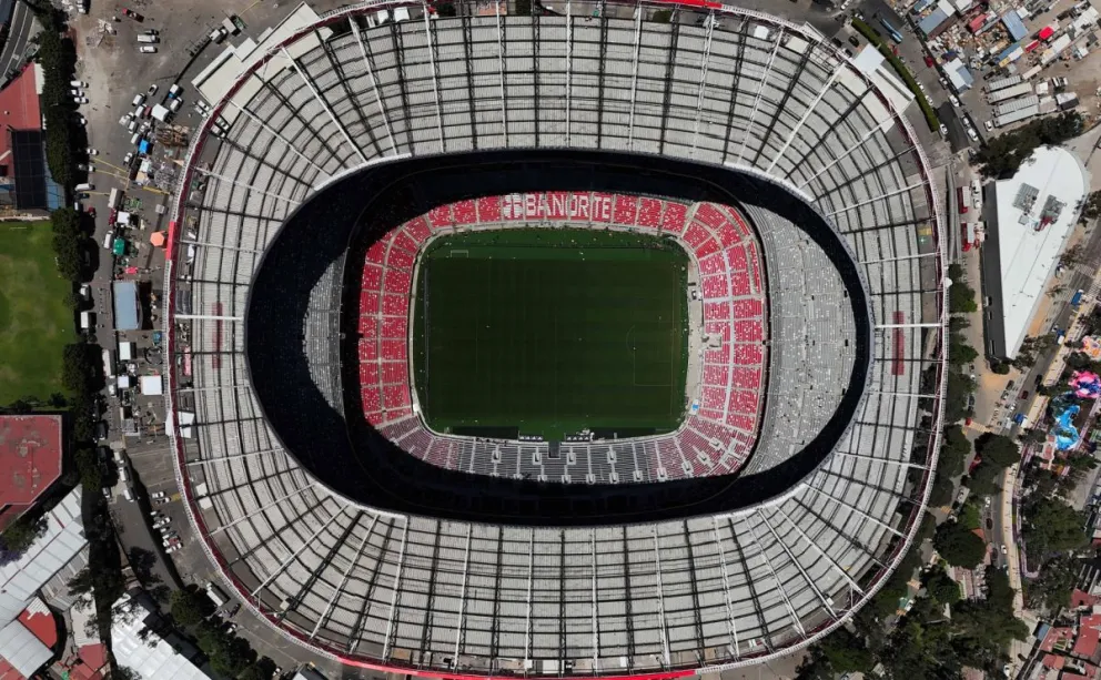 Vista aérea del Estadio Azteca de Ciudad de México. Crédito: EFE