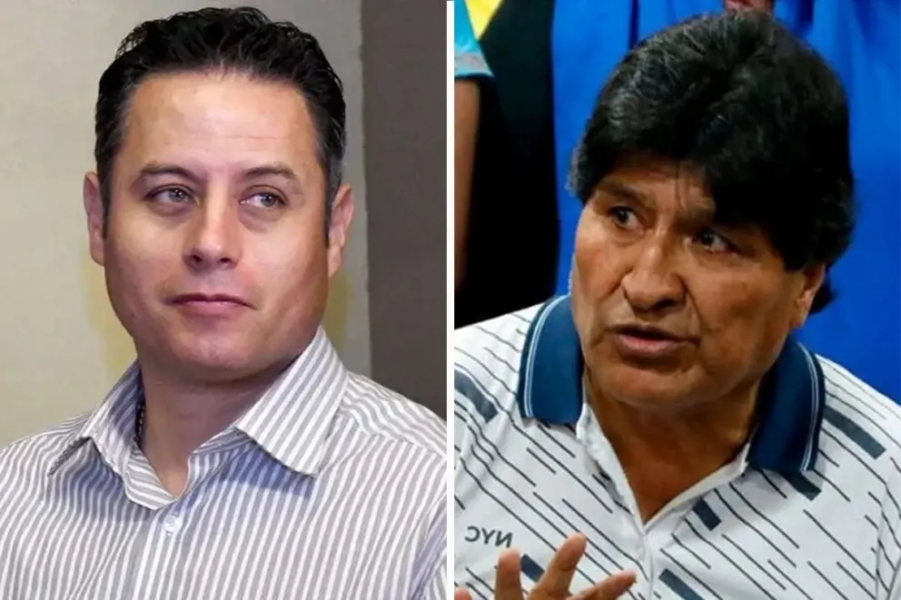 El vicepresidente Edmand Lara y Evo Morales Foto: RRSS