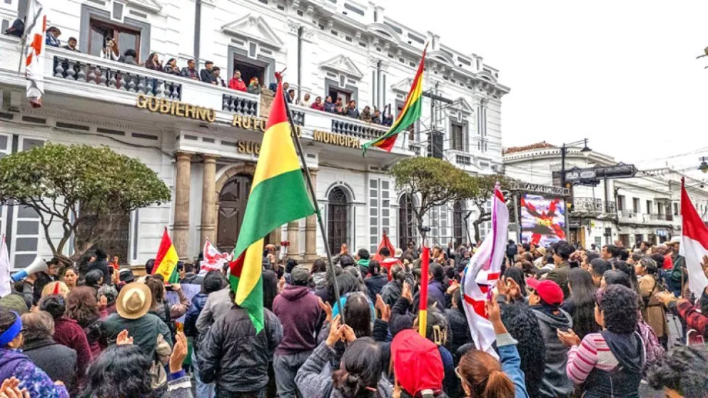 El cabildo que se llevó en Sucre. Foto: Correo del Sur