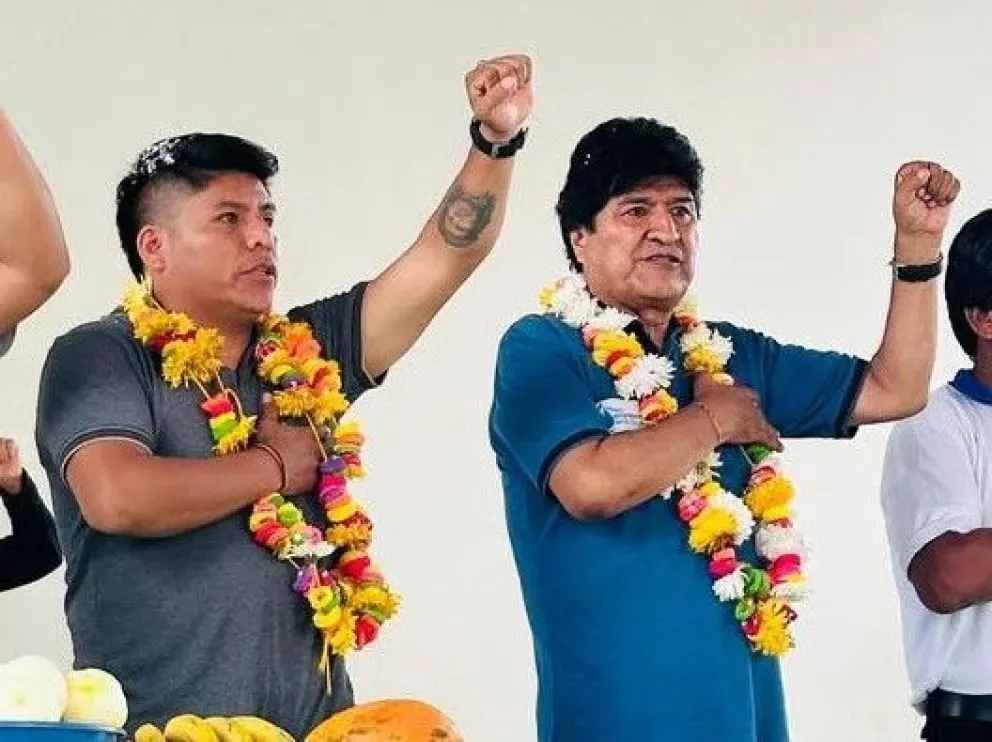 Leonardo Loza y Evo Morales, en una anterior actividad. Foto: RRSS de Loza