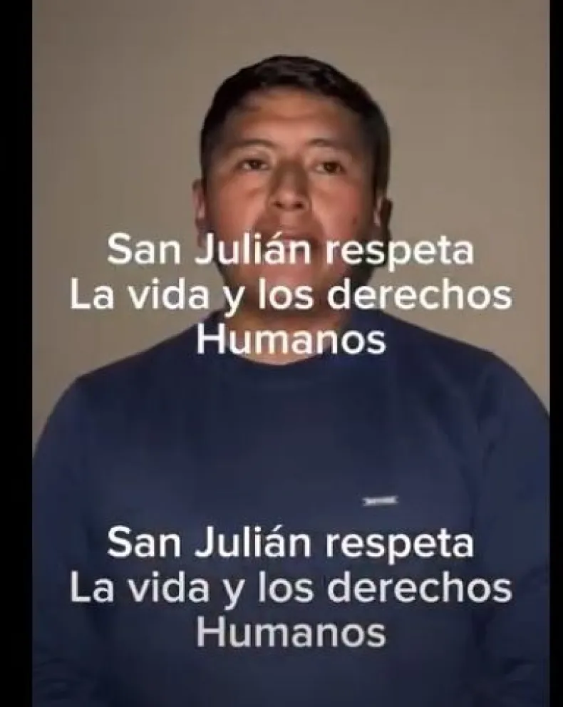 El oficial capturado en San Julián. Captura de imagen