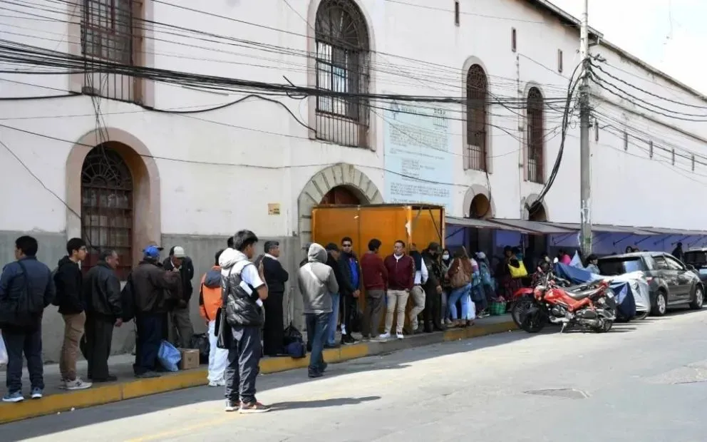 El frontis de la cárcel de San Pedro en La Paz. Foto archivo