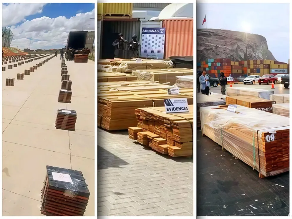 El cargamento comisado en Chile el pasado 8 de junio. Foto: Aduana de Chile