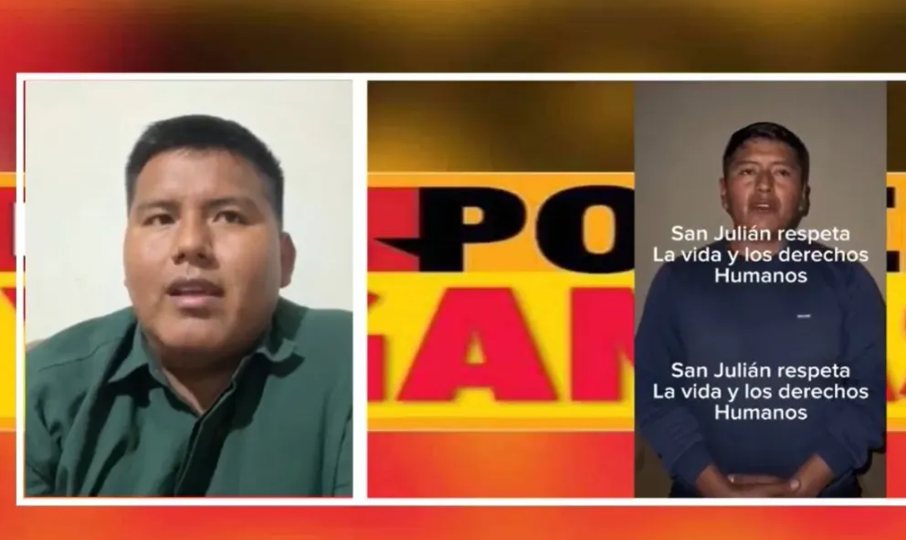 Saúl Janco junto a la imagen del militar secuestrado. Foto: Captura de pantalla