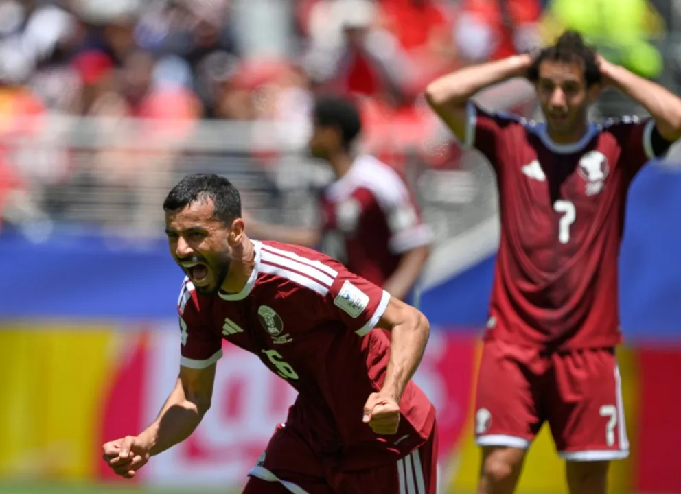 Boualem Khoukhi anotó el gol más importante de los cataríes en su historia en los mundiales