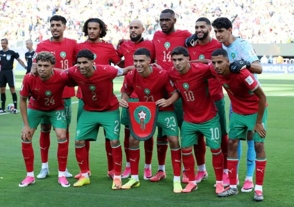 Marruecos en el Mundial 2026, donde empató en el debut con Brasil. Foto: FMF