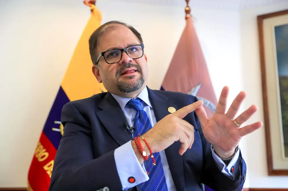 Foto de archivo del ministro del Interior de Ecuador, John Reimberg. Foto: EFE