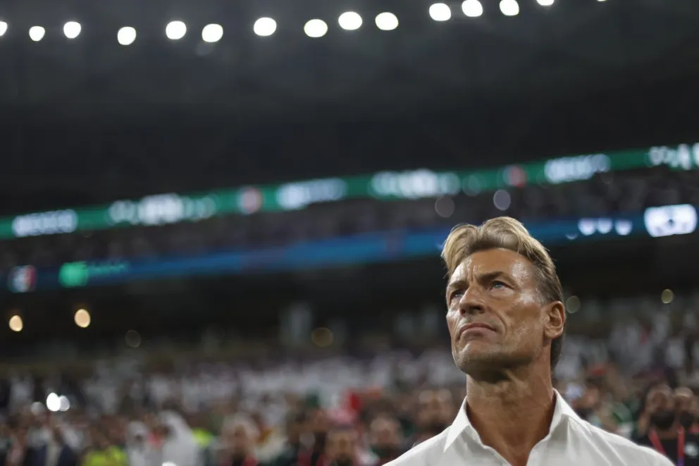 El francés Herve Renard durante el Mundial de Catar 2022. Foto: EFE.