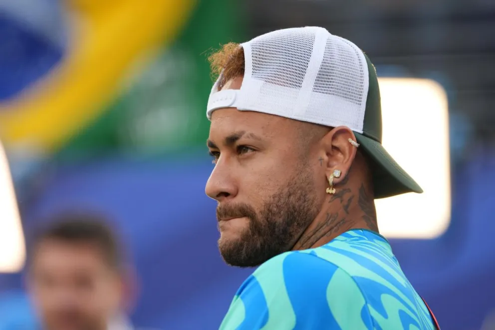 Neymar, el estadio MetLife en Nueva Jersey, previo al partido de Brasil con Marruecos. Foto: EFE.