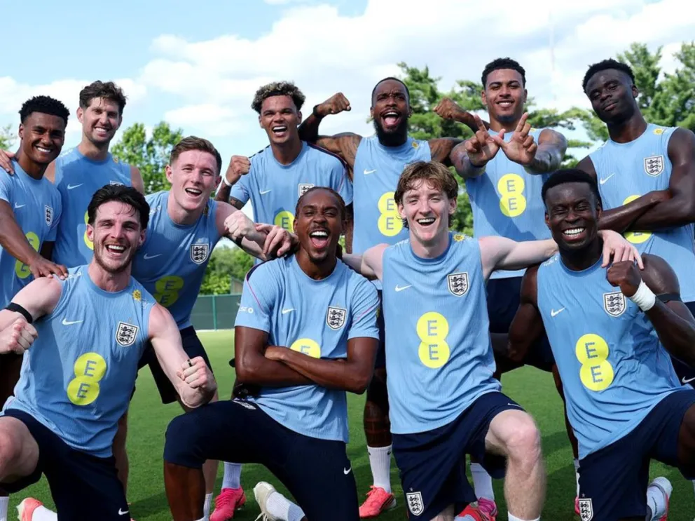Los británicos tras su práctica en Dallas. Foto: Selección de Inglaterra.