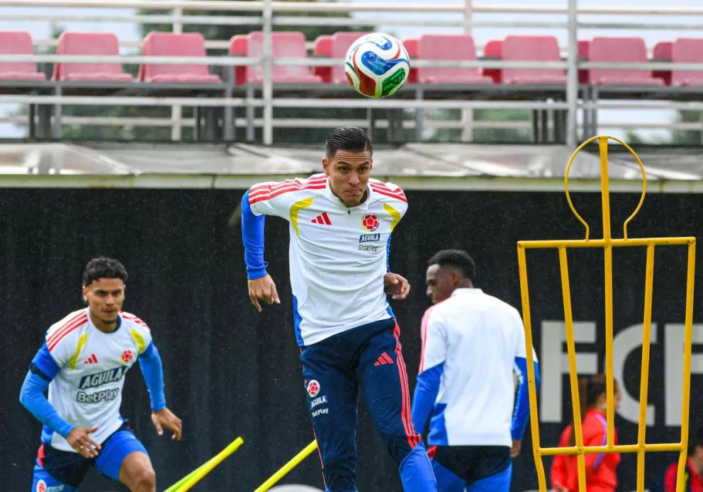 Los colombianos en su práctica. Foto: Selección colombiana.