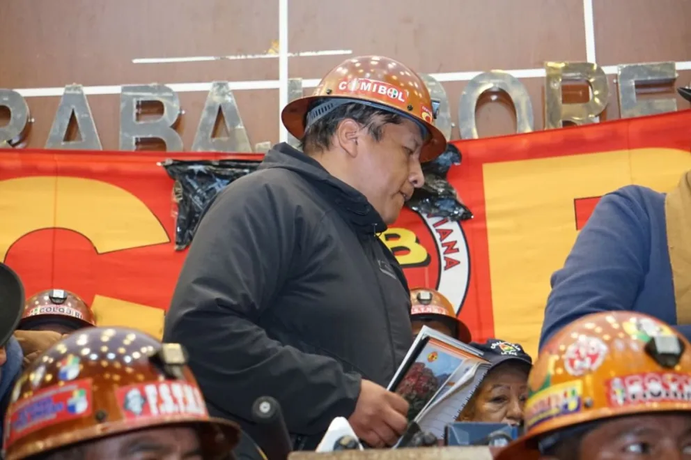 Mario Argollo, máximo ejecutivo de la Central Obrera Boliviana (COB).  Foto APG