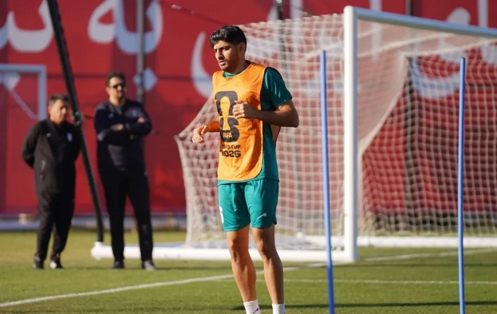  Mehdi Torabi durante un entrenamiento con su selección. Foto: Internet.