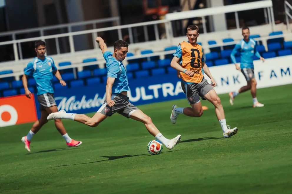 Un entrenamiento de los checos. Foto: Selección de Chequia.