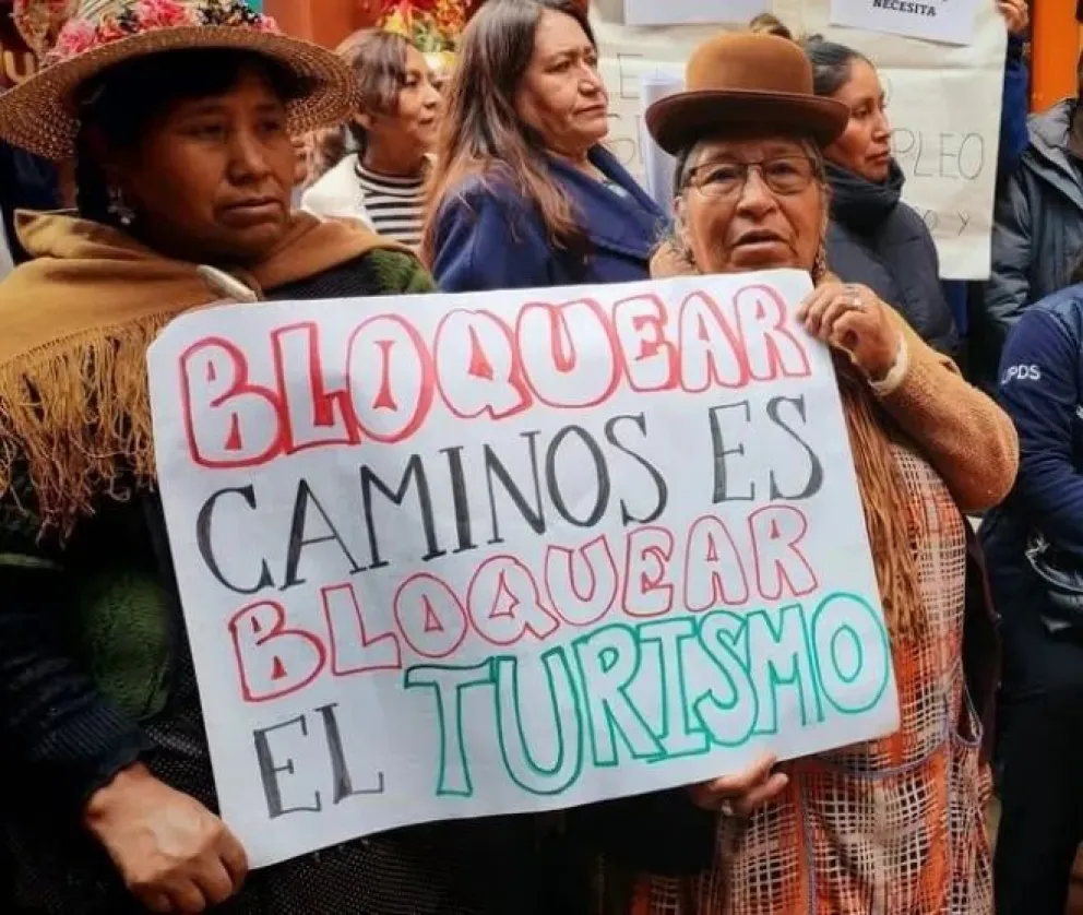 El sector turístico es uno de los más afectados por los bloqueos que llevan 47 días. Foto: Periódico Hoy Bolivia
