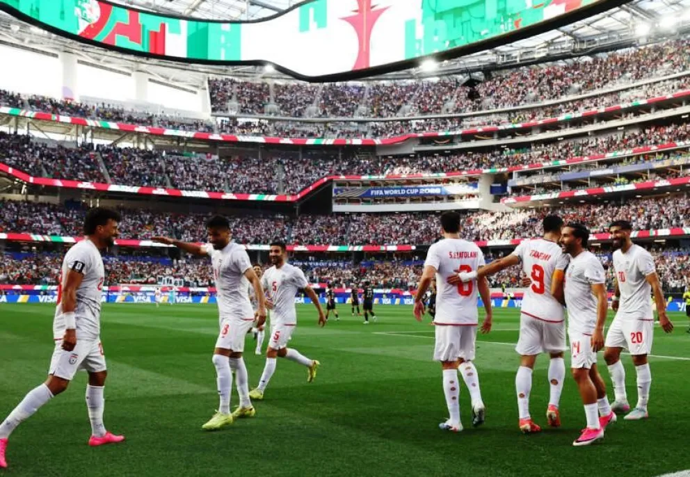 Los jugadores de la Selección de Irán en su primer partido de la Copa del Mundo: Foto: DTN