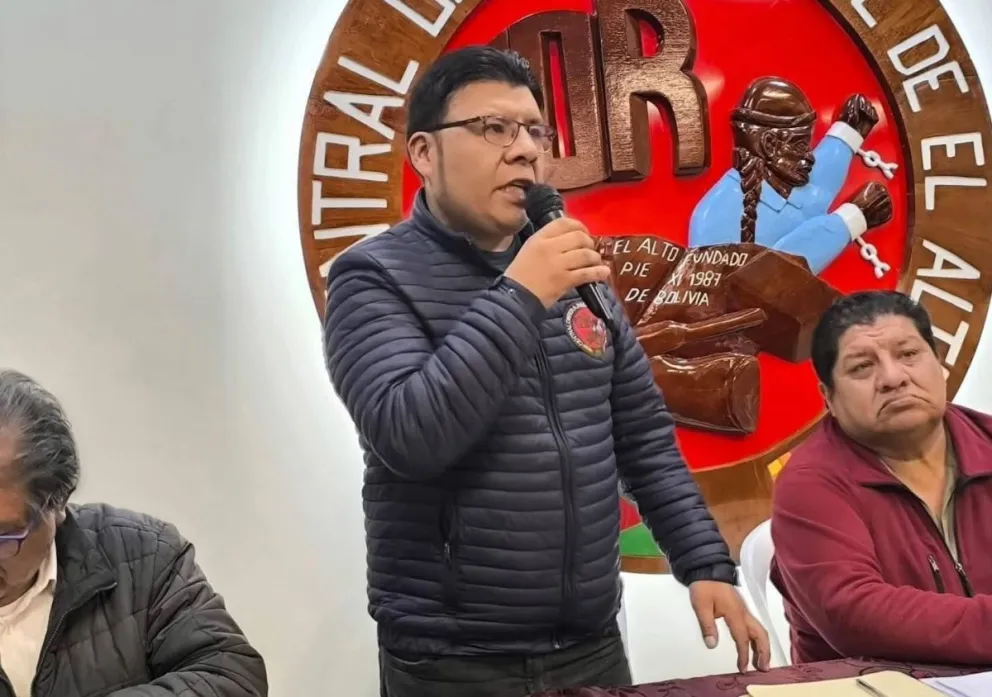 Marcelo Mayta, ejecutivo de la COR de El Alto. Foto: RRSS de la organización 