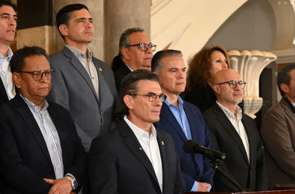 El presidente Rodrigo Paz y su gabinete ministerial. Foto: Dirección de Comunicación del Estado