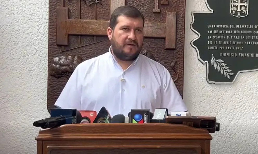 Stello Cochamanidis, presidente del Comité Cívico Pro Santa Cruz. Foto Erbol