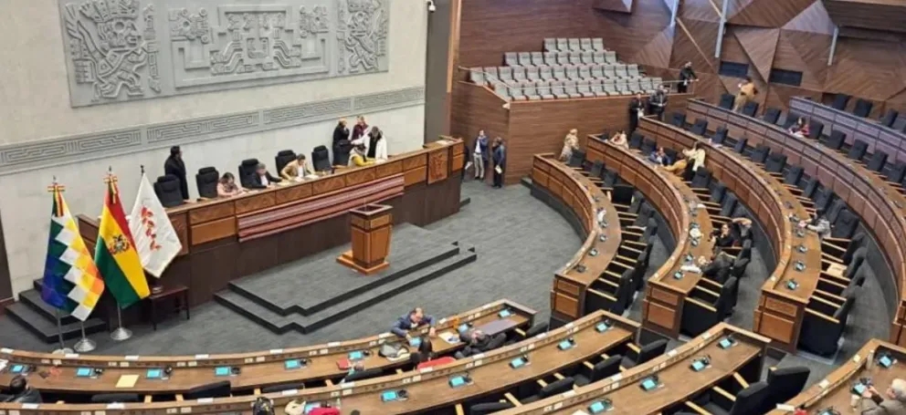 La sesión tiene la misión de analizar la medida adoptada por el Ejecutivo, que establece restricciones temporales y prohíbe los bloqueos de carreteras y las concentraciones masivas durante un periodo de 90 días. Foto: Unitel