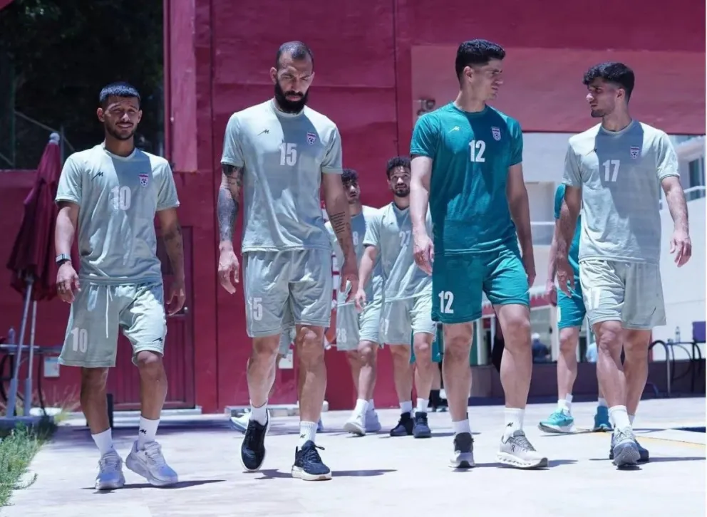 Jugadores de Irán en un entrenamiento en la ciudad mexicana de Tijuana. Foto: Nexo_Latino