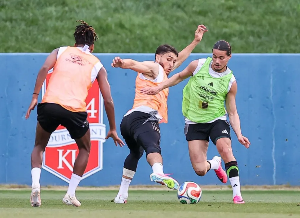 El combinado argelino durante su práctica. Foto: Selección de Argelia.