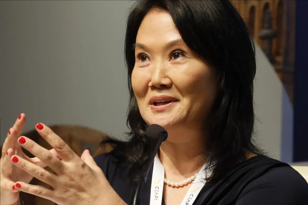 Fotografía de archivo de la candidata a la presidencia de Perú, Keiko Fujimori, durante una entrevista con EFE, en Sevilla (España). Foto: EFE