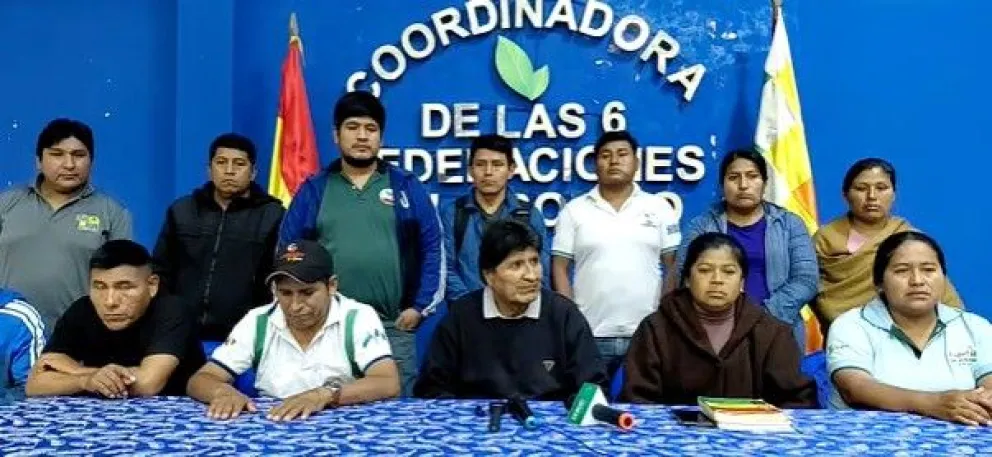 El pronunciamiento fue realizado junto a su líder, el expresidente Evo Morales. Foto: Captura