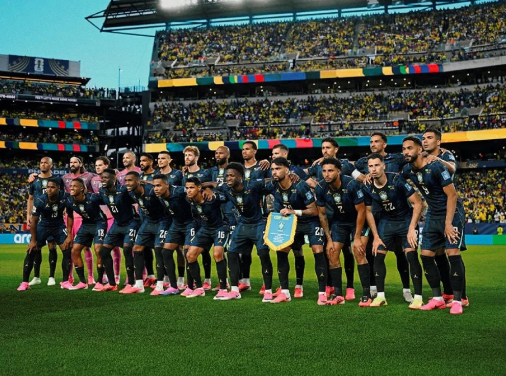 La Selección de Brasil en el compromiso que venció a Haití. Foto: CBF