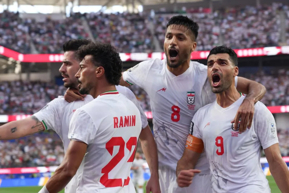 Jugadores de Irán celebran un gol durante el Mundial. Foto: EFE.