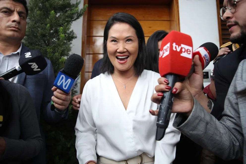 La candidata derechista Keiko Fujimori. Foto: EFE/ Paolo Aguilar