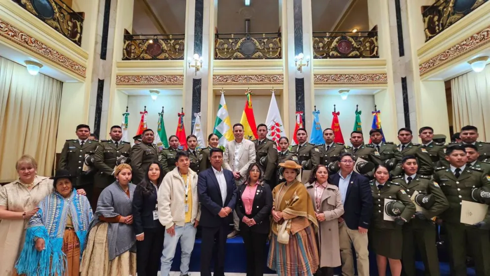 El vicepresidente Edmand Lara tras el acto en la Vicepresidencia. Foto: Vicepresidencia