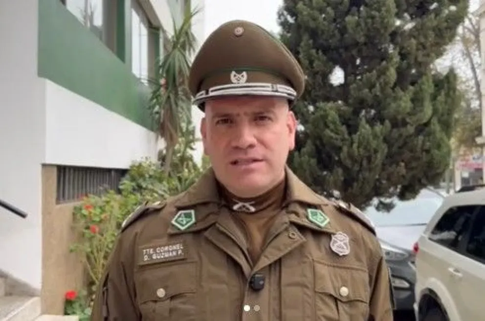 El subteniente de Servicios de la Prefectura de Valparaíso, Daniel Guzmán. Foto: Captura