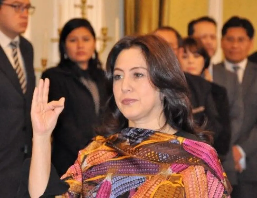 La exfuncionaria del Gobierno del MAS, Carmen Almendras. Foto: Cancillería