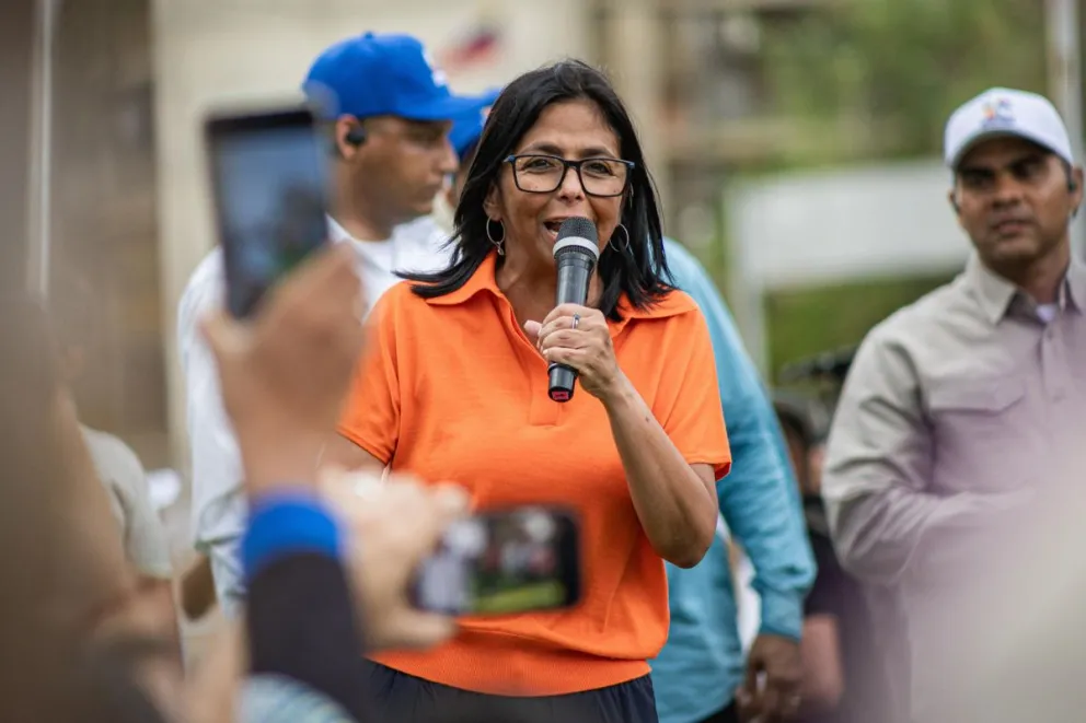 Fotografía de archivo de la presidenta encargada de Venezuela, Delcy Rodríguez. EFE