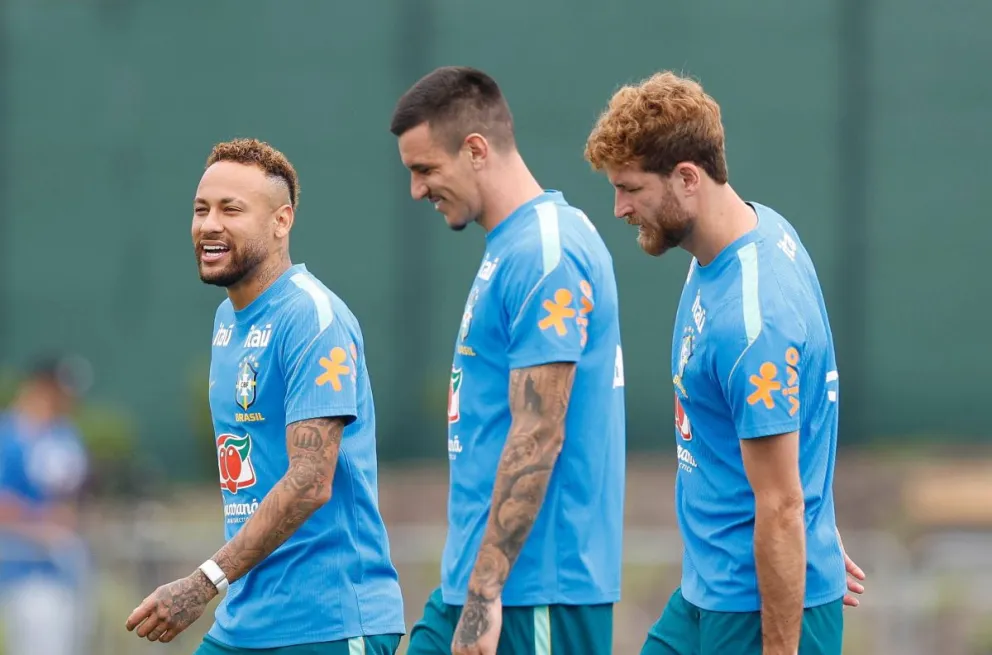 Brasileños durante su entrenamiento. Foto: CBF.
