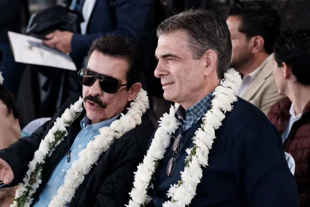 El alcalde de Cochabamba, Manfred Reyes Villa, y el presidente Rodrigo Paz. Foto tomada de la cuenta en RRSS del presidente Paz