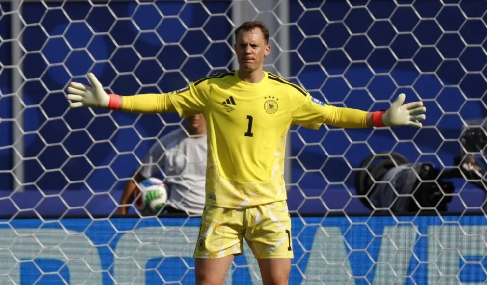 Manuel Neuer, el arquero de Alemania, durante el partido con Paraguay. Foto: EFE