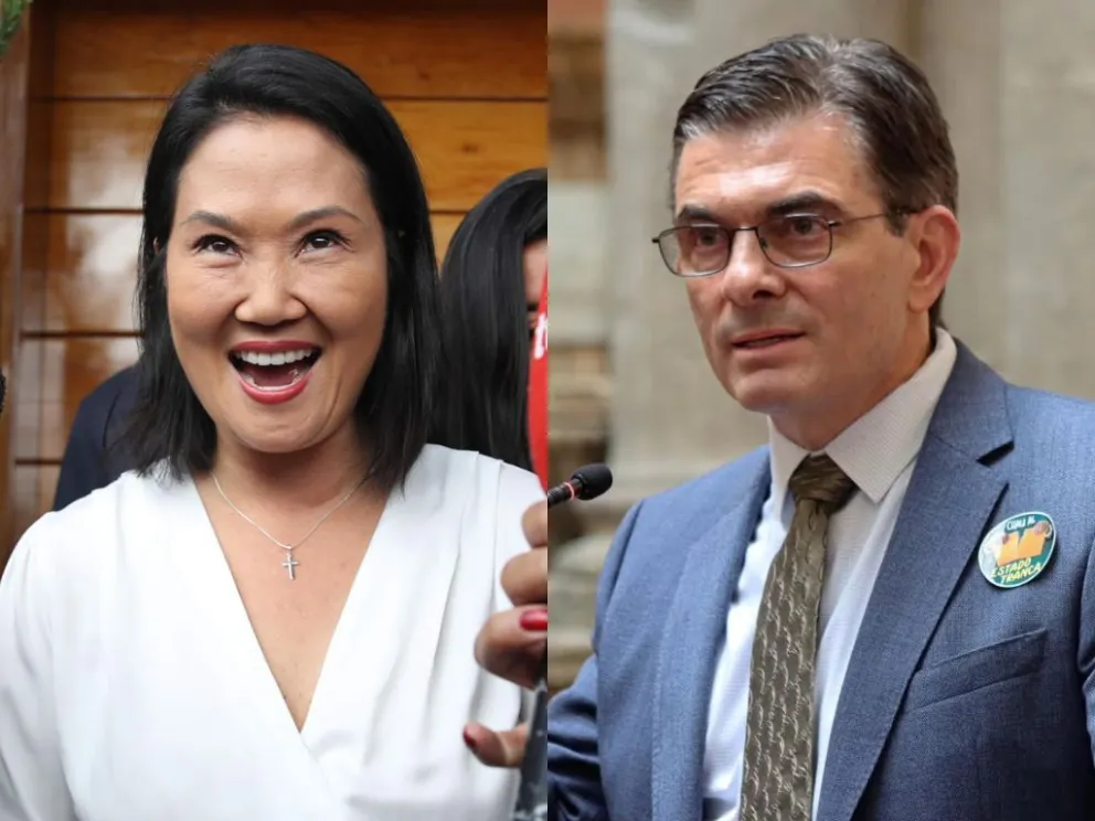 Keiko Fujimori y Rodrigo Paz. Fotos: EFE y RRSS del mandatario 