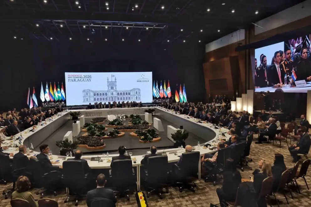 La cumbre del Mercosur, este martes. Foto: GOBCOM