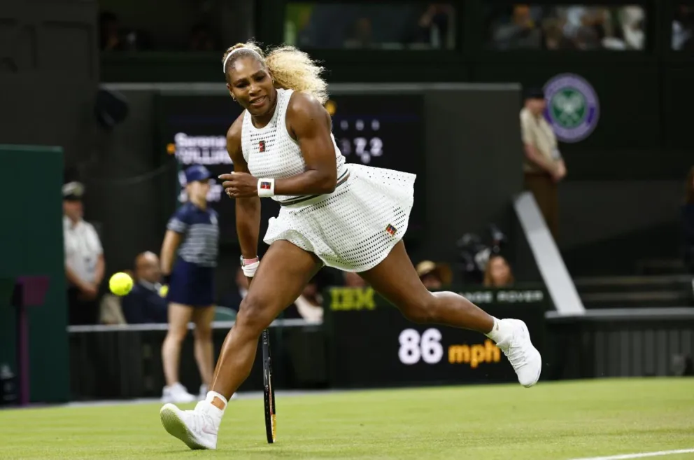 Serena Williams, en su regreso a las pistas en Wimbledon. Foto: EFE.